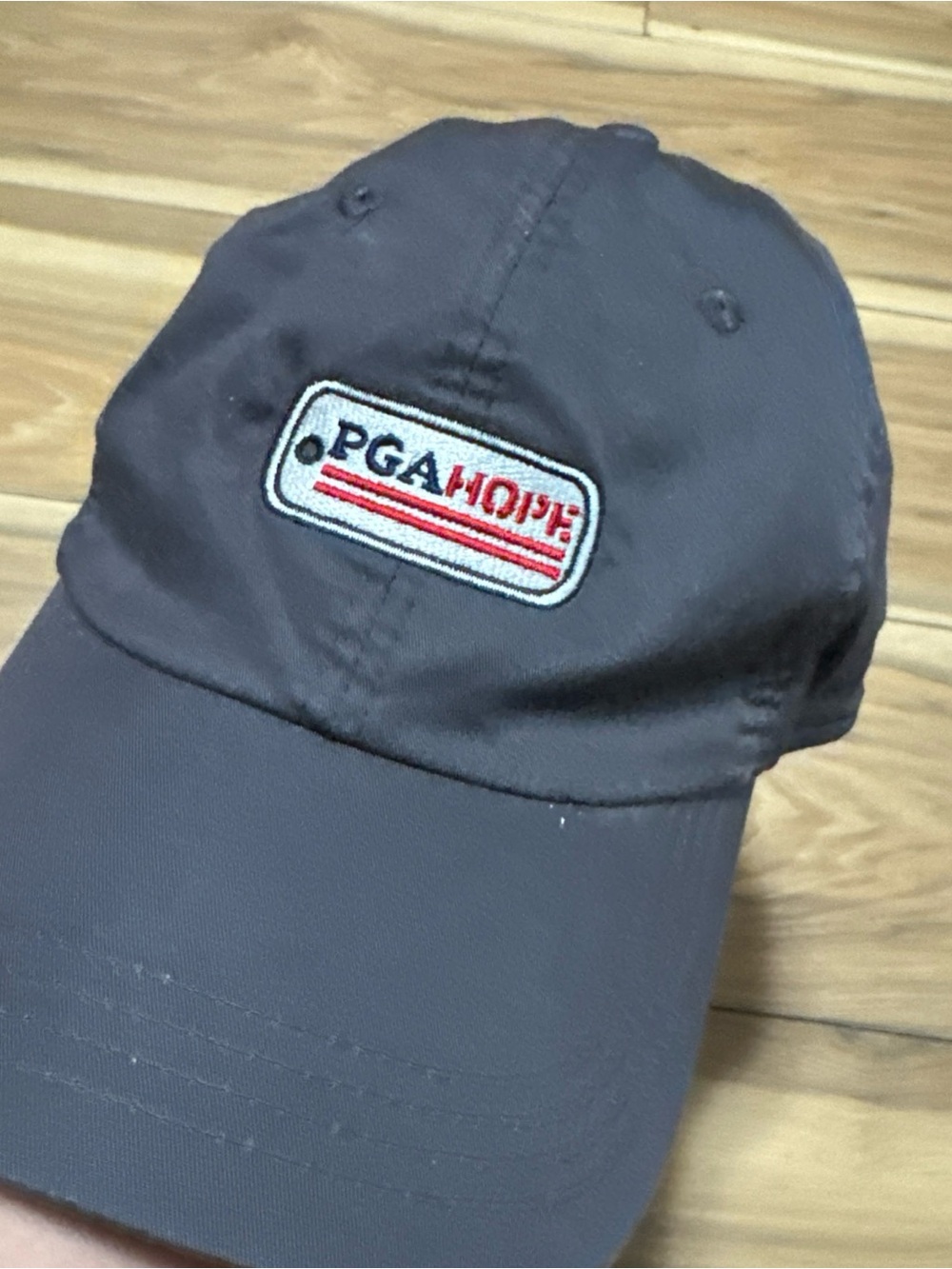 PGA HOPE Imperial Lightweight Golf Hat Gray Adjustable Strapback Cap
